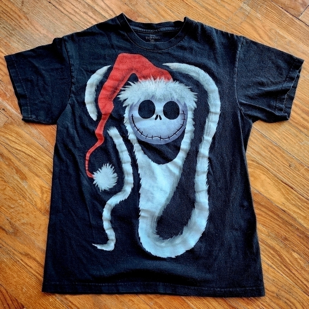 Disney Nightmare Before Christmas Jack Skellington Santa Clause T-Shirt Men's M